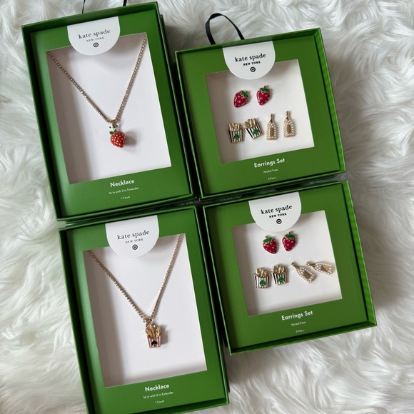 Kate Spade Set of Four (4) Jewelry Boxes Earrings and Necklace Set - Picture 1 of 7